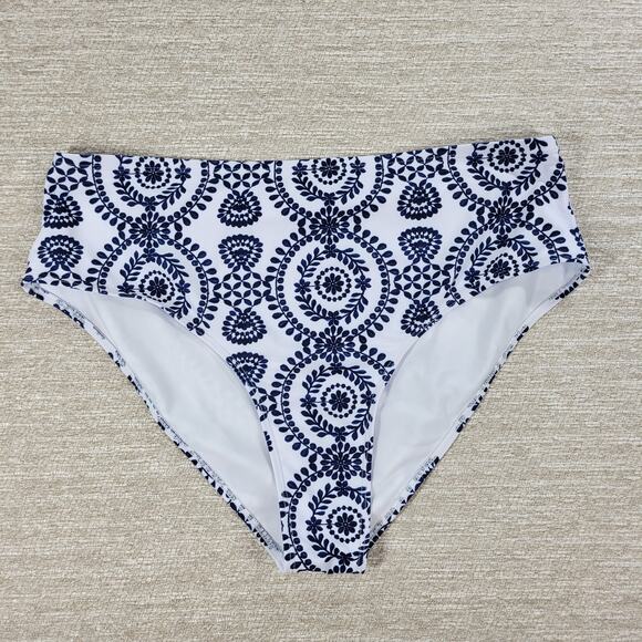 Bikini Swimwear Womens 4XL Blue‎ White Keyhole Soft Padding Swim Beach Summer - Picture 6 of 14